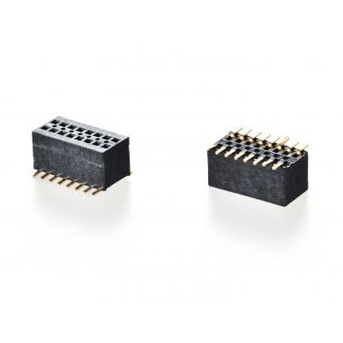 0.8X1.2mm FEMALE HEADER SMT 180° TOTAL HEIGHT=3.25mm DUAL ROW Manufacturers in Delhi