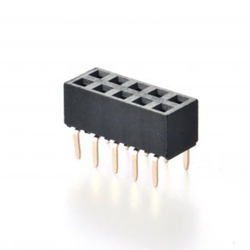 2.54mm FEMALE HEADER DIP 180° BOTTOM ENTRY DUAL ROW Manufacturers in Delhi