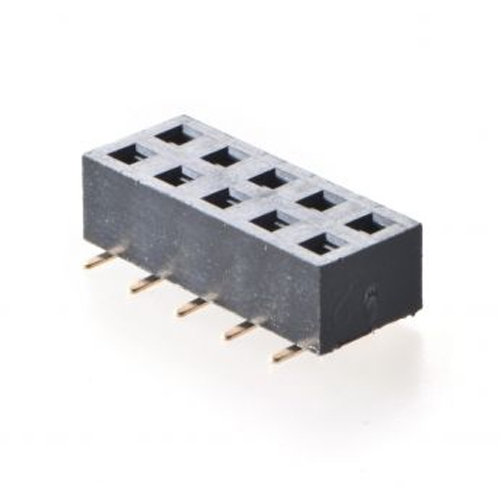 2.54mm FEMALE HEADER SMT 180° WITHOUT POST DUAL ROW Manufacturers in Delhi