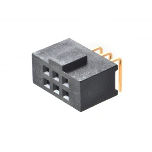 2.54mm FEMALE HEADER PLUS VOID 4PINS WITH POLARIZING RIB DUAL ROW Manufacturers in Delhi