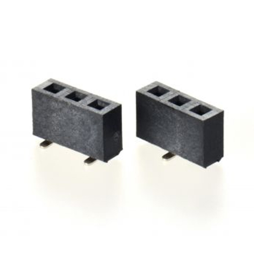 2.54mm FEMALE HEADER SMT 180° WITHOUT POST SINGLE ROW Manufacturers in Delhi